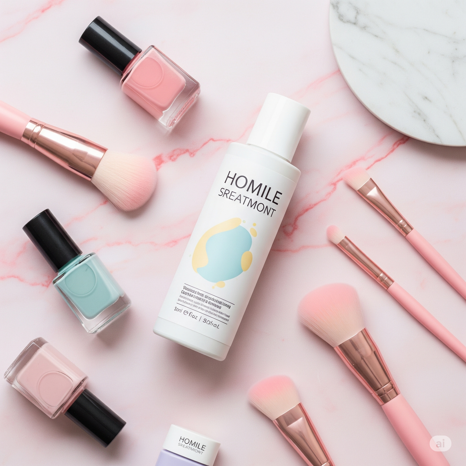 [Imagen de productos de belleza en el salón]